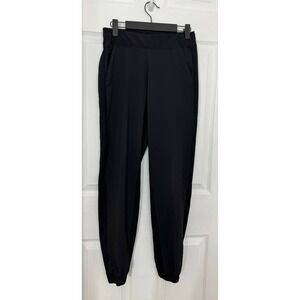 Athleta Textured Brooklyn Jogger Women's 0 Black Lightweight Elastic Waist Retro